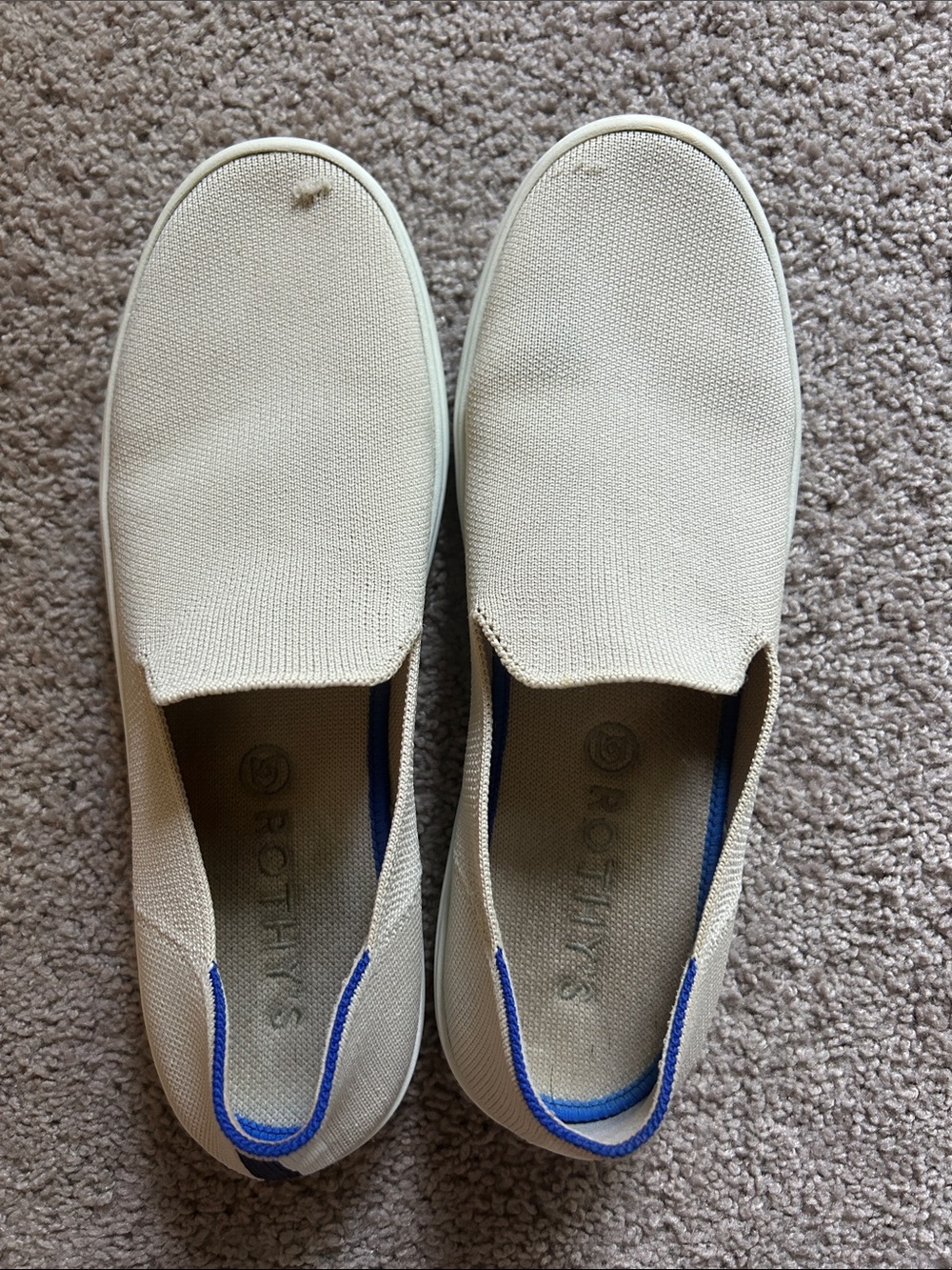 Rothy's Slip-On Sneakers in Cream